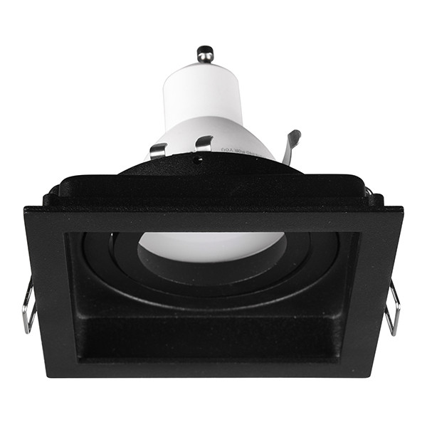 Led inbouwspot | Vierkant | Kenai | Zwart | GU10 | Ø 85mm | IP20 LTR00869 - 2