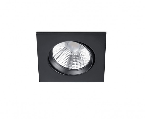 Trio Led inbouwspot | Vierkant | Pamir | Zwart | Dimbaar | Ø 72mm | 5.5W  LTR00073 - 1