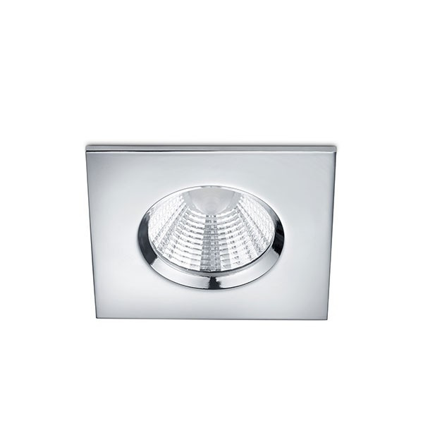 Trio Led inbouwspot | Vierkant | Zagros | Chroom | Dimbaar | Ø 72mm | IP65 | 5.5W  LTR00023 - 1