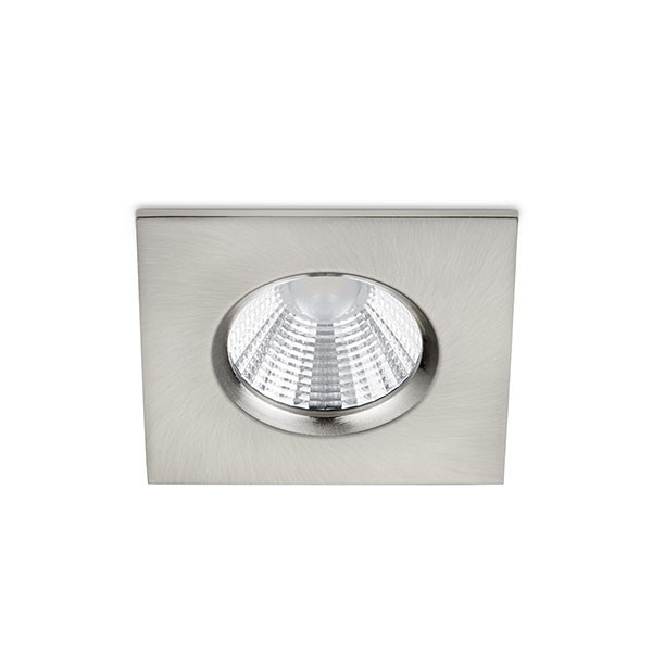 Trio Led inbouwspot | Vierkant | Zagros | Nikkel | Dimbaar | Ø 72mm | IP65 | 5.5W  LTR00024 - 1