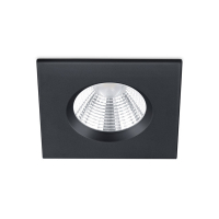 Trio Led inbouwspot | Vierkant | Zagros | Zwart | Dimbaar | Ø 72mm | IP65 | 5.5W  LTR00212