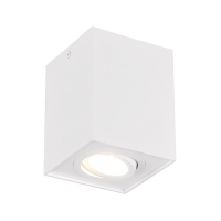Trio Led opbouwspot | Vierkant | Biscuit | Wit | GU10 fitting  LTR00150