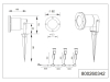Trio Led prikspot | Ubangi | Geschikt voor 3x GU10 (Trio, Zwart, IP65)  LTR00224 - 3