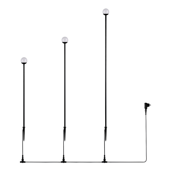 Led prikspots | Scoop | Zwart | IP44 | Rond | 1.5W | 3-delig | Trio Lighting LTR00834 - 2