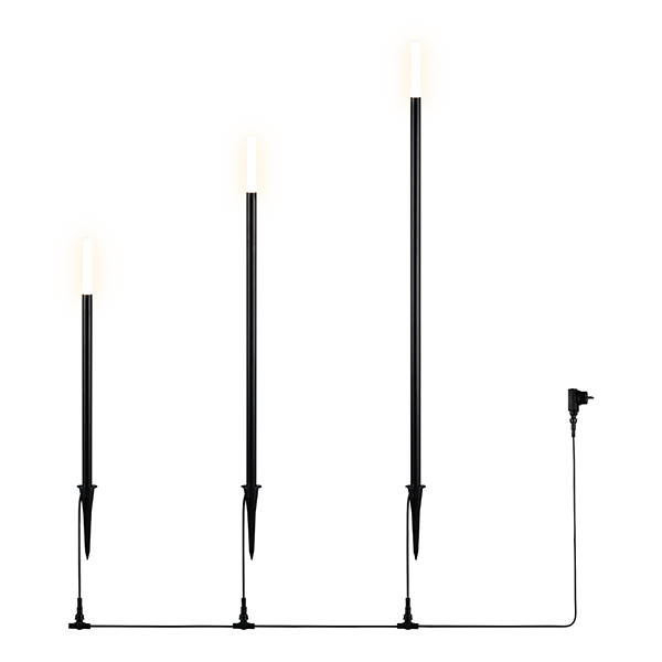 Led prikspots | Stick | Zwart | IP44 | 3.5W | 3-delig | Trio Lighting LTR00833 - 1