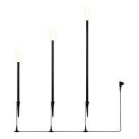 Led prikspots | Stick | Zwart | IP44 | 3.5W | 3-delig | Trio Lighting LTR00833