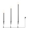 Led prikspots | Stick | Zwart | IP44 | 3.5W | 3-delig | Trio Lighting LTR00833 - 1