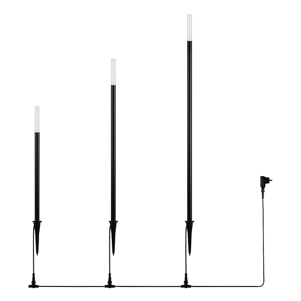 Led prikspots | Stick | Zwart | IP44 | 3.5W | 3-delig | Trio Lighting LTR00833 - 2