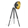 Trio Liège vloerlamp zwart/goud, geschikt voor 1 x E27  LTR00173