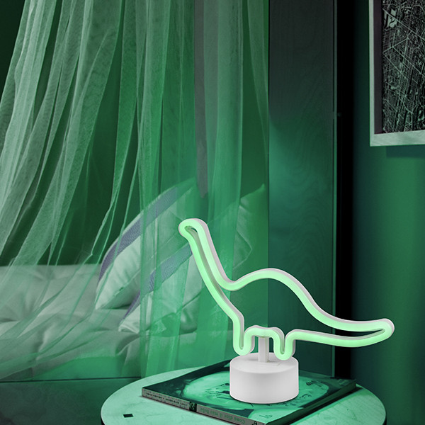Neon Dino | Oplaadbaar en batterij | Groen | 1.6W  | Trio Lighting LTR00793 - 3