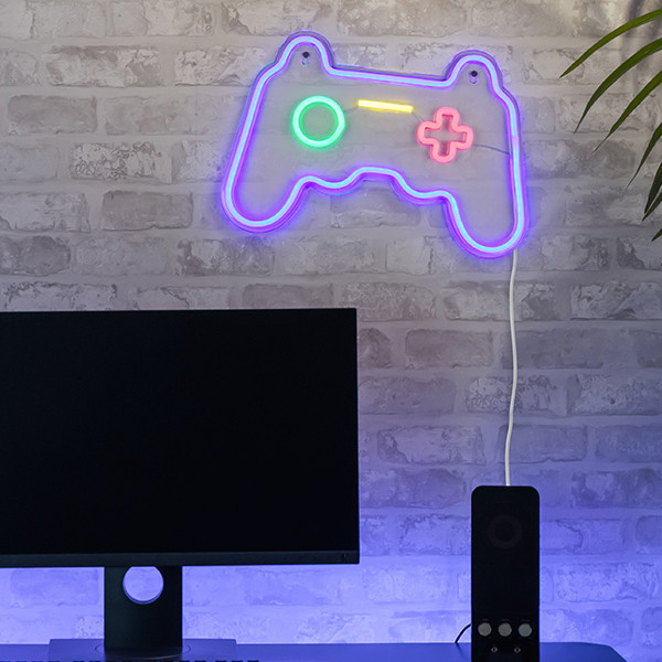 Neon Wandlamp Game | Blauw | 2W  | Trio Lighting LTR00799 - 6