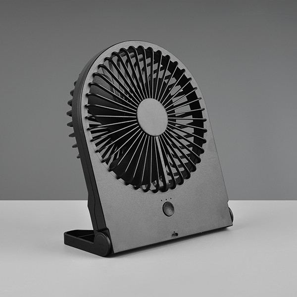 Trio Oplaadbare ventilator | Breezy | Zwart | Trio Lighting  LTR00734 - 1