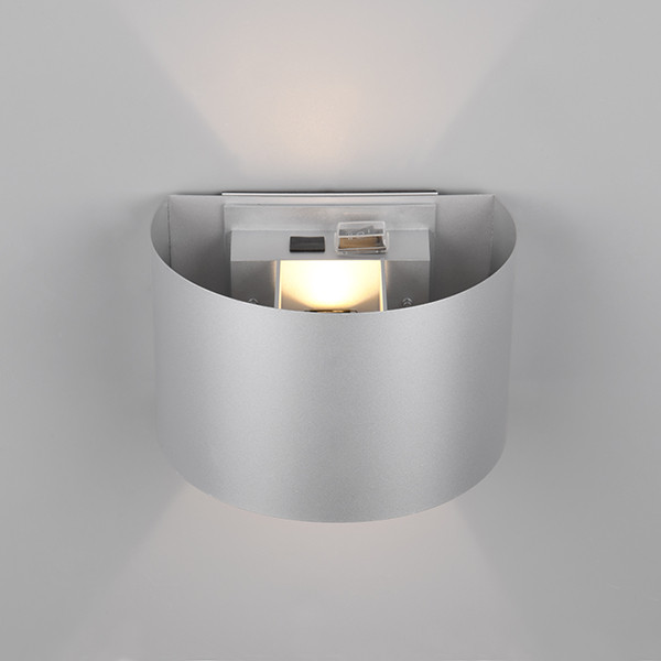 Oplaadbare wandlamp met beweging & schemersensor | Talent | Rond | 3000K | IP44 | Titaan | Trio Lighting LTR00471 - 3
