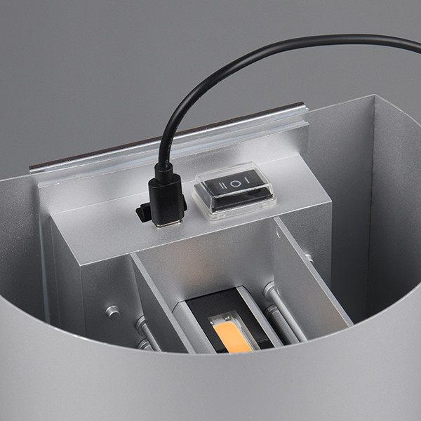 Oplaadbare wandlamp met beweging & schemersensor | Talent | Rond | 3000K | IP44 | Titaan | Trio Lighting LTR00471 - 4