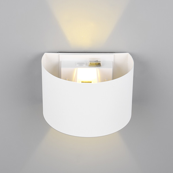 Oplaadbare wandlamp met beweging & schemersensor | Talent | Rond | 3000K | IP44 | Wit | Trio Lighting LTR00412 - 3