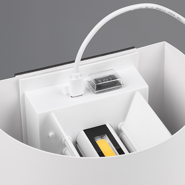 Oplaadbare wandlamp met beweging & schemersensor | Talent | Rond | 3000K | IP44 | Wit | Trio Lighting LTR00412 - 4