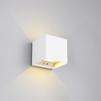 Oplaadbare wandlamp met beweging & schemersensor | Talent | Vierkant | 3000K | IP44 | Wit | Trio Lighting LTR00414