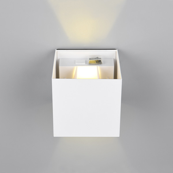 Oplaadbare wandlamp met beweging & schemersensor | Talent | Vierkant | 3000K | IP44 | Wit | Trio Lighting LTR00414 - 3