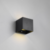 Oplaadbare wandlamp met beweging & schemersensor | Talent | Vierkant | 3000K | IP44 | Zwart | Trio Lighting LTR00413 - 1