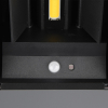 Oplaadbare wandlamp met beweging & schemersensor | Talent | Vierkant | 3000K | IP44 | Zwart | Trio Lighting LTR00413 - 2