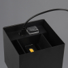 Oplaadbare wandlamp met beweging & schemersensor | Talent | Vierkant | 3000K | IP44 | Zwart | Trio Lighting LTR00413 - 4