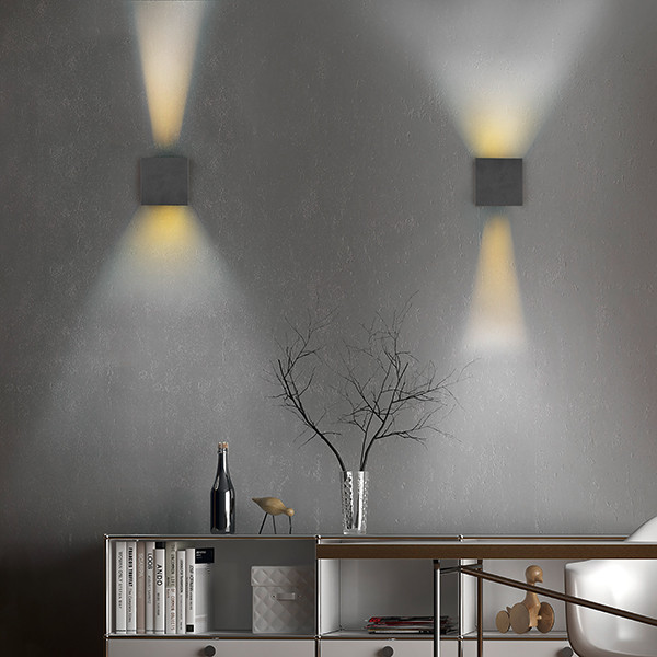 Oplaadbare wandlamp met beweging & schemersensor | Talent | Vierkant | 3000K | IP44 | Zwart | Trio Lighting LTR00413 - 6