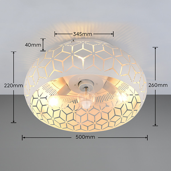 Plafondventilator E27 | Bidar | Ø 48 cm | Warm grijs | Trio Lighting LTR00843 - 2