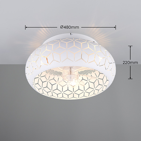 Plafondventilator E27 | Bidar | Ø 48 cm | Wit | Trio Lighting LTR00844 - 2
