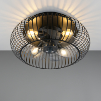 Plafondventilator E27 | Johanna | Ø 61 cm | Zwart | Trio Lighting LTR00736