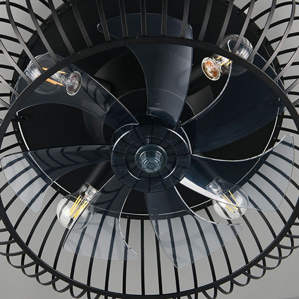 Plafondventilator E27 | Johanna | Ø 61 cm | Zwart | Trio Lighting LTR00736 - 3