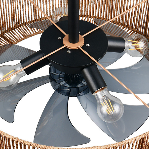 Plafondventilator E27 | Smillum | Ø 61 cm | Bruin | Trio Lighting LTR00737 - 5