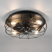 Trio Plafondventilator E27 | Trondheim | Ø 48.5 cm | Zwart | Trio Lighting  LTR00730