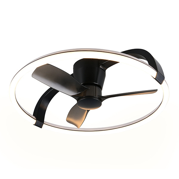 Plafondventilator met LED | Stockholm | Ø 73.5 cm | Zwart | Trio Lighting LTR00738 - 2