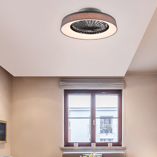 Trio Plafondventilator met LED lamp | Farsund | Ø 48.5 cm | 2700-6500K | Grijs | 30W | Trio Lighting  LTR00729 - 6