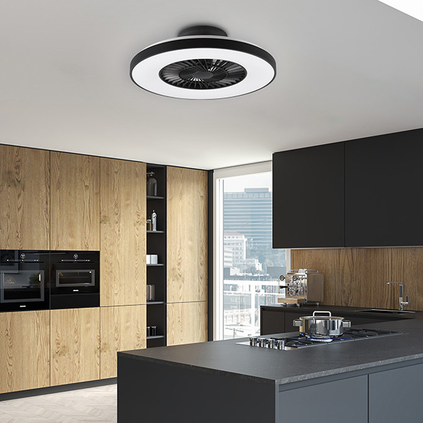 Trio Plafondventilator met LED lamp | Halmstadt | Ø 58 cm | 2700-6500K | Zwart | 38W | Trio Lighting  LTR00726 - 5