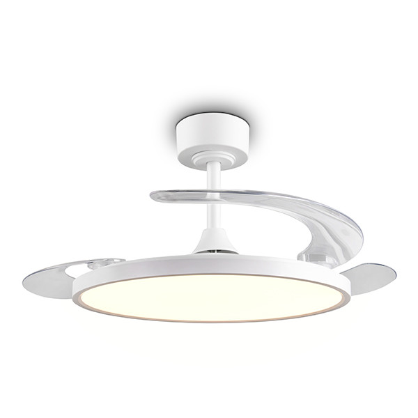 Plafondventilator met LED lamp | Kasfjord | Ø 106.5 cm | 2700-6500K | Inklapbare bladen | Wit | 30W | Trio Lighting LTR00858 - 1
