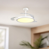 Plafondventilator met LED lamp | Kasfjord | Ø 106.5 cm | 2700-6500K | Inklapbare bladen | Wit | 30W | Trio Lighting LTR00858 - 3