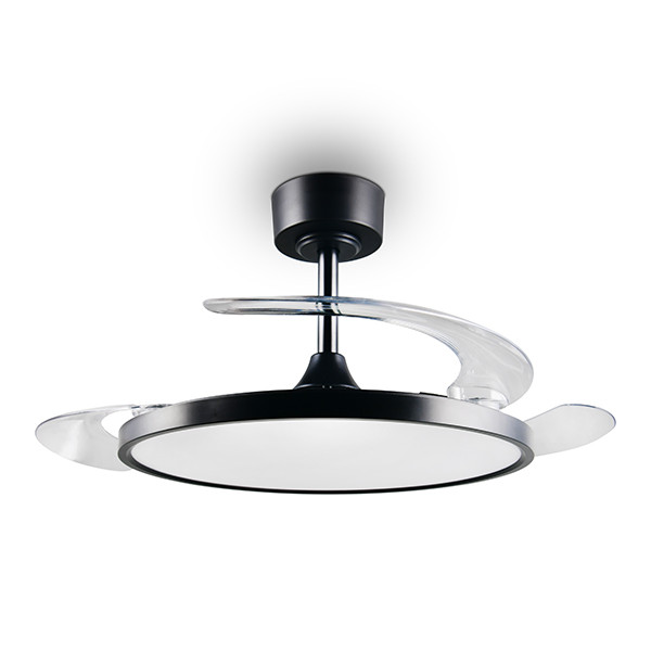 Plafondventilator met LED lamp | Kasfjord | Ø 106 cm | 2700-6500K | Inklapbare bladen | Zwart | 30W | Trio Lighting LTR00857 - 3