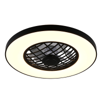 Plafondventilator met LED lamp | Linköping | Ø 59 cm | 2700-6500K | Zwart | 45W | Trio Lighting LTR00859