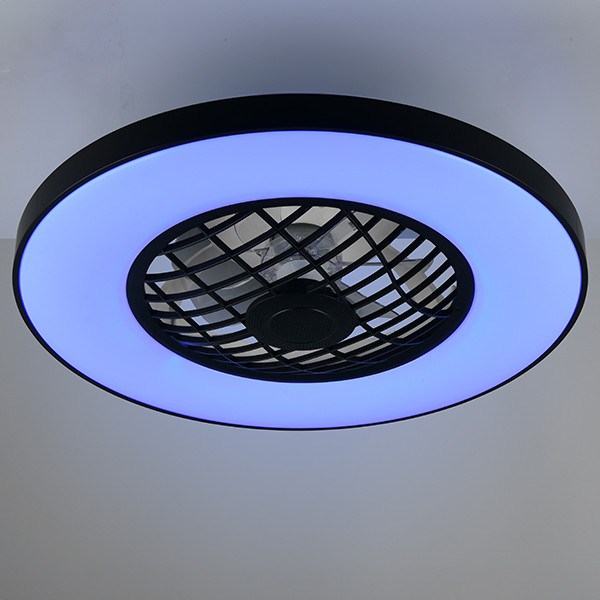 Trio Plafondventilator met LED lamp | Linköping | Ø 59 cm | RGB + 2700-6500K | Zwart | 45W | Trio Lighting  LTR00727 - 5