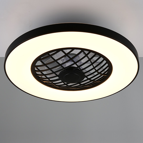 Trio Plafondventilator met LED lamp | Linköping | Ø 59 cm | RGB + 2700-6500K | Zwart | 45W | Trio Lighting  LTR00727 - 2
