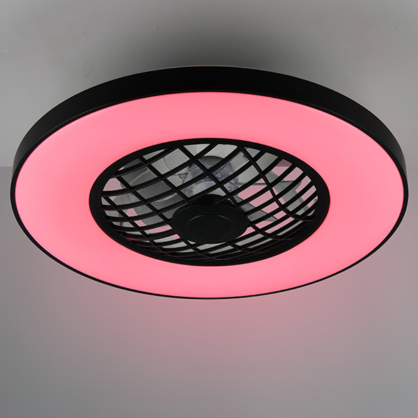 Trio Plafondventilator met LED lamp | Linköping | Ø 59 cm | RGB + 2700-6500K | Zwart | 45W | Trio Lighting  LTR00727 - 3