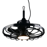 Plafondventilator met LED lamp | Oslo | Ø 51 cm | 2700-6500K | Zwart | 20W | Trio Lighting LTR00861