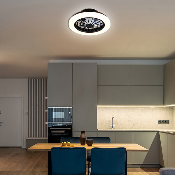 Plafondventilator met LED lamp | Rotsund | Ø 38 cm | 2700-6500K | Zwart | 22W | Trio Lighting LTR00854 - 2