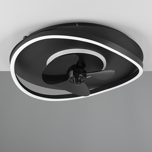 Trio Plafondventilator met LED lamp | Sortland | Ø 50 cm | 2700-6500K | Zwart | 30W | Trio Lighting  LTR00715 - 1