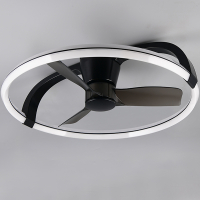 Trio Plafondventilator met LED lamp | Stockholm | Ø 73.5 cm | 2700-6500K | Zwart | 37W | Trio Lighting  LTR00714