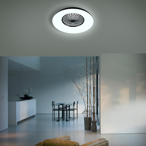 Plafondventilator met LED lamp | Svaerholt | Ø 60 cm | 2700-6500K + RGB | Zwart | 34W | Trio Lighting LTR00852 - 2