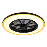 Plafondventilator met LED lamp | Varpulaa | Ø 55 cm | 2700-6500K | Zwart | 28W | Trio Lighting LTR00856