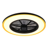 Plafondventilator met LED lamp | Varpulaa | Ø 55 cm | 2700-6500K | Zwart | 28W | Trio Lighting LTR00856 - 1