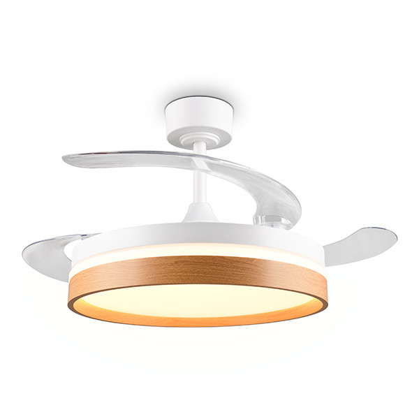 Plafondventilator met LED lamp | Volda | Ø 106 cm | 2700-6500K | Inklapbare bladen | Hout | 30W | Trio Lighting LTR00847 - 1